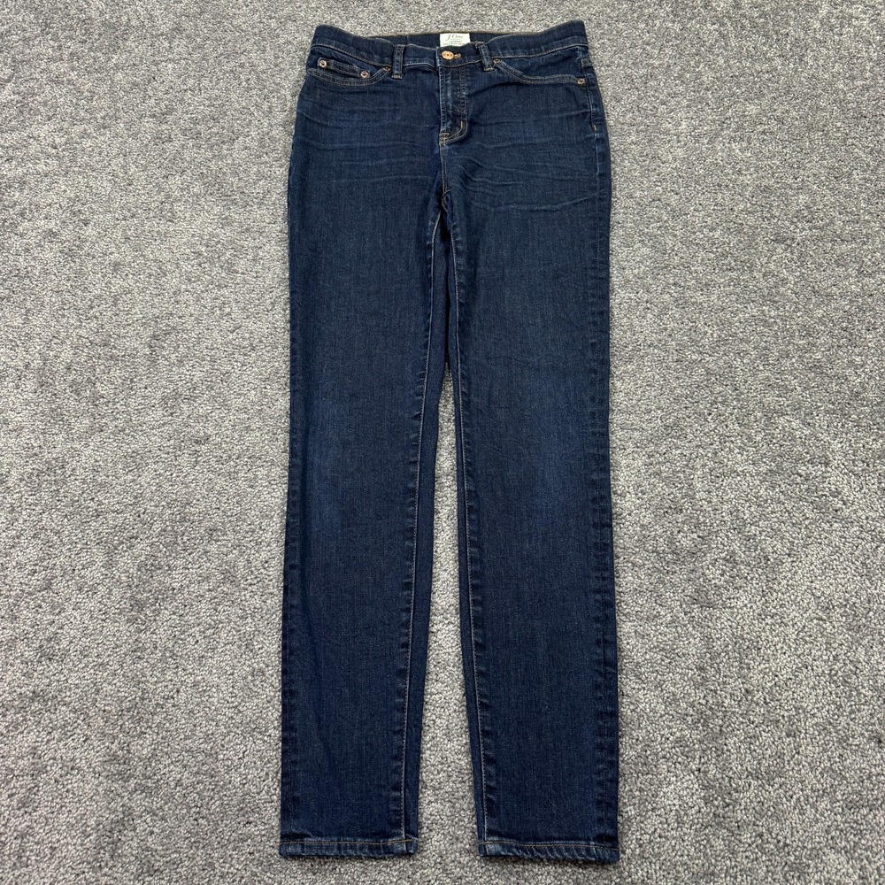 J.Crew Jeans Womens 28 Blue Lookout High Rise Skinny Stretch Dark Wash Preppy